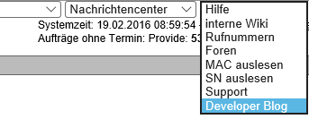 Devblog nun im Hilfemenü zu finden